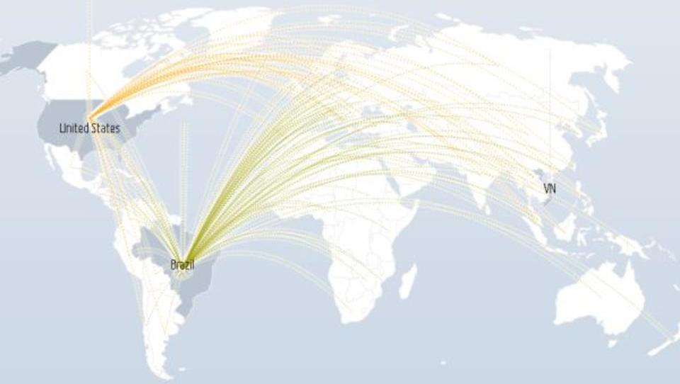 Internet-Angriffe auf die USA kamen aus allen Teilen der Welt