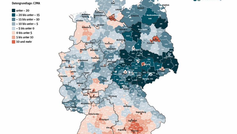 Demografie: Gräben zwischen Städten und ländlichen Regionen werden tiefer