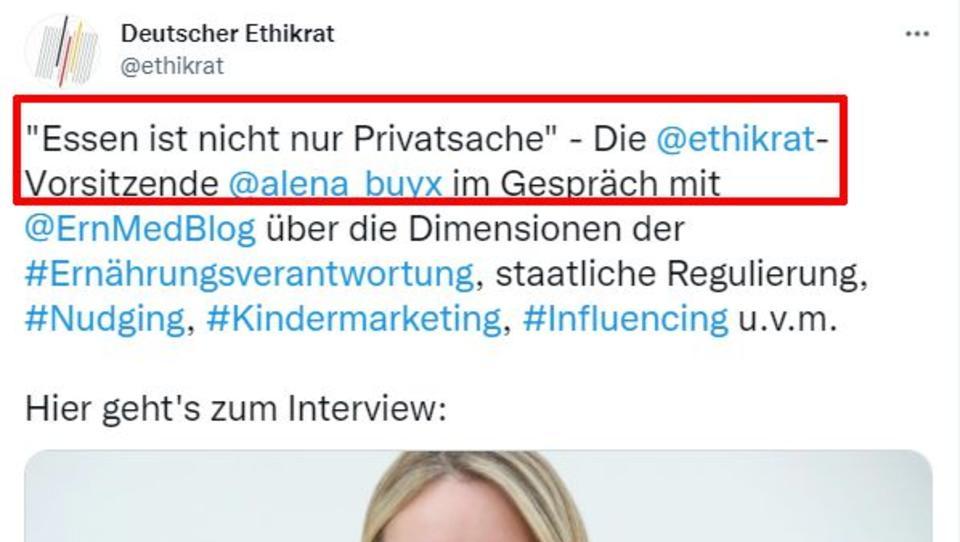 DER DWN-KOMMENTAR: Deutscher Ethikrat: „Essen ist nicht nur Privatsache“