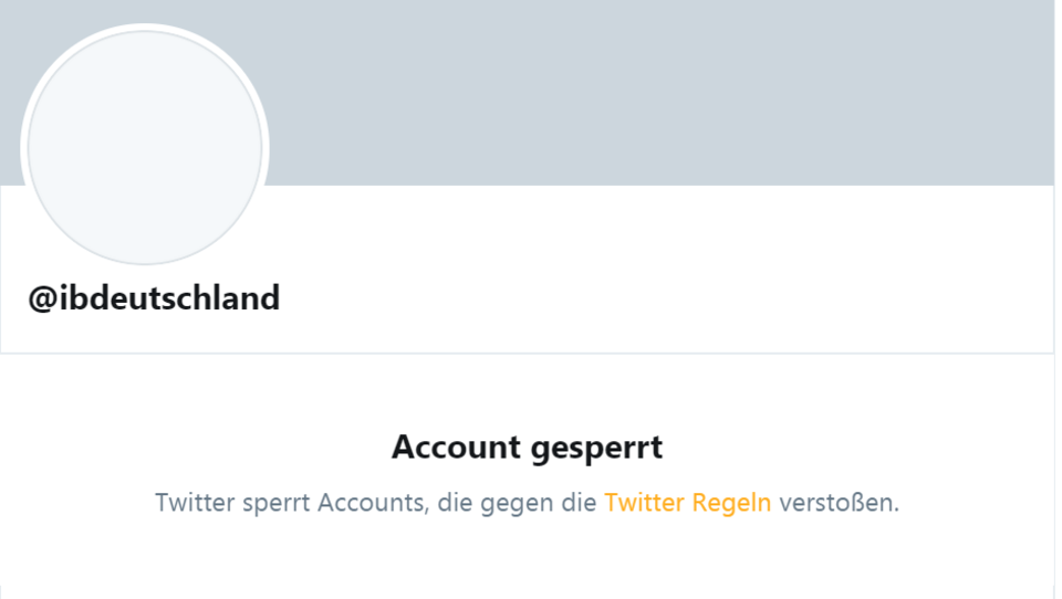 Twitter sperrt Konten der Identitären Bewegung