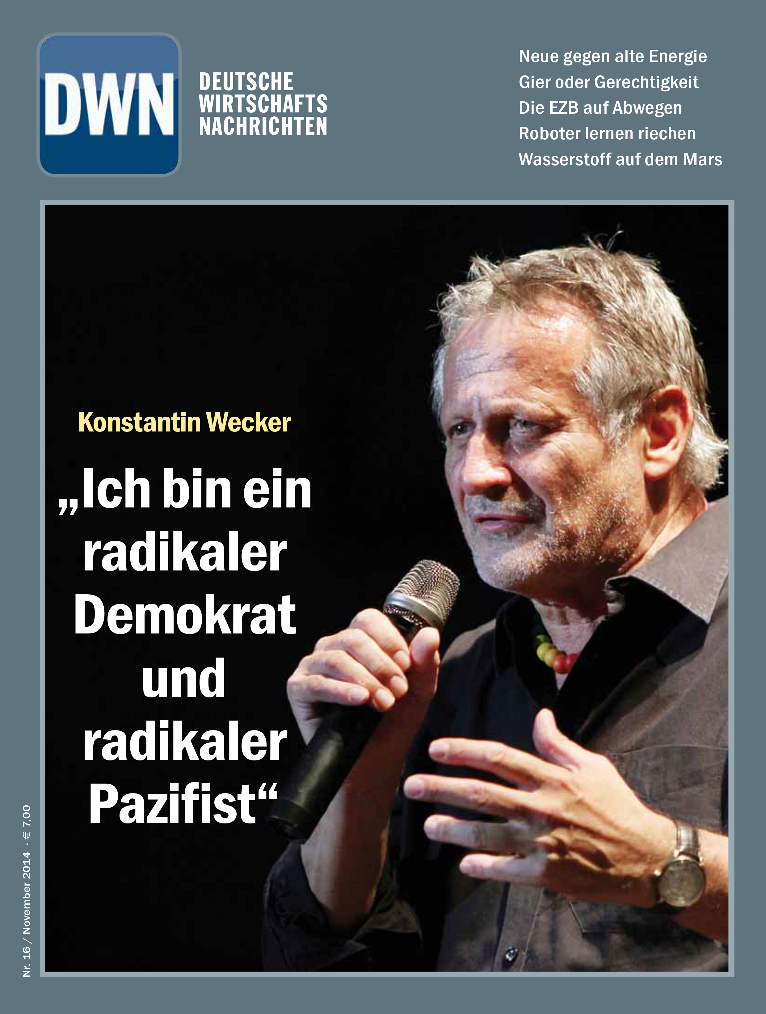 Ich bin ein radikaler Demokrat und radikaler Pazifist - Konstantin Wecker, November 2014