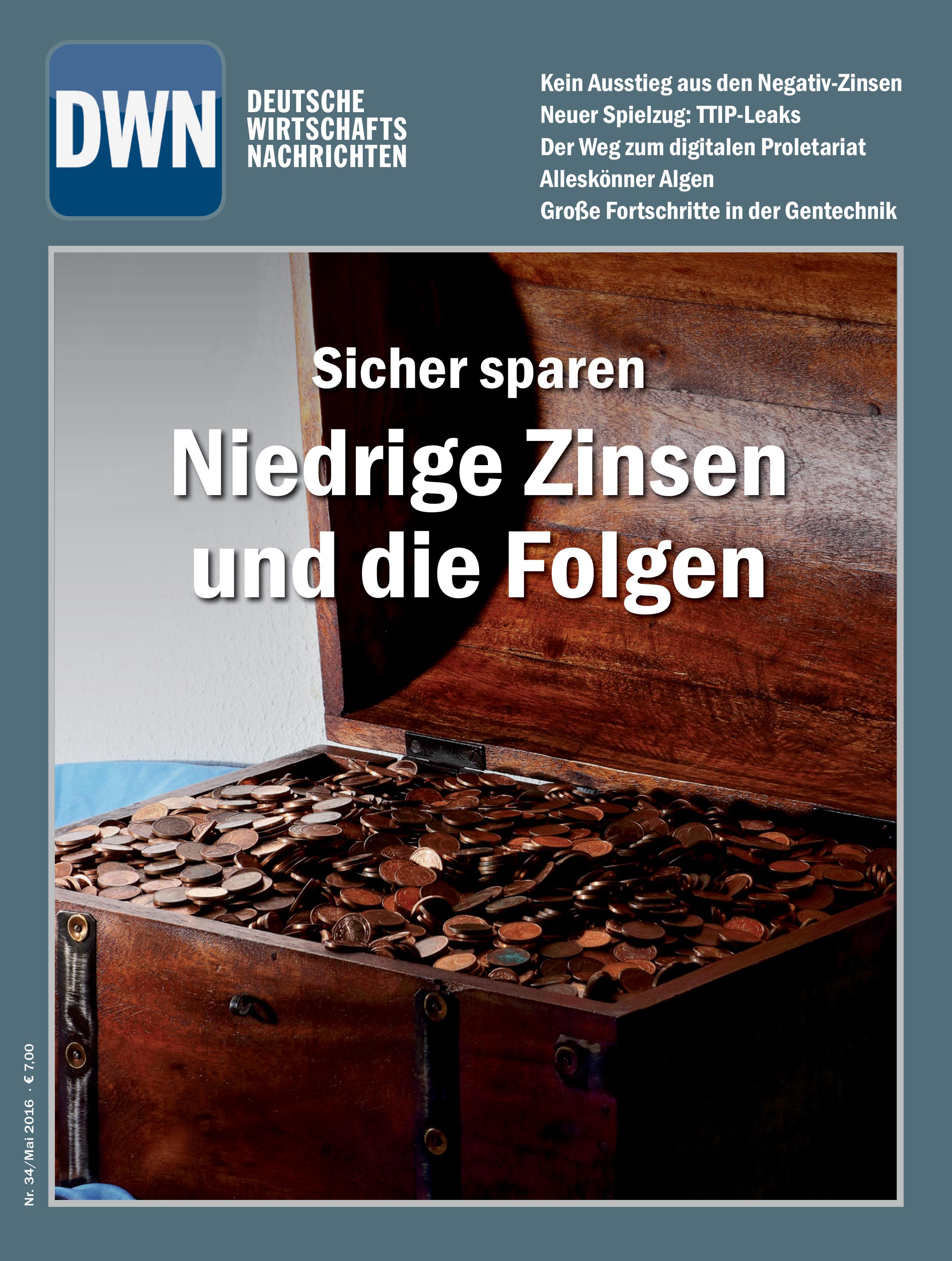 Sicher Sparen: Niedrige Zinsen und die Folgen, Mai 2016