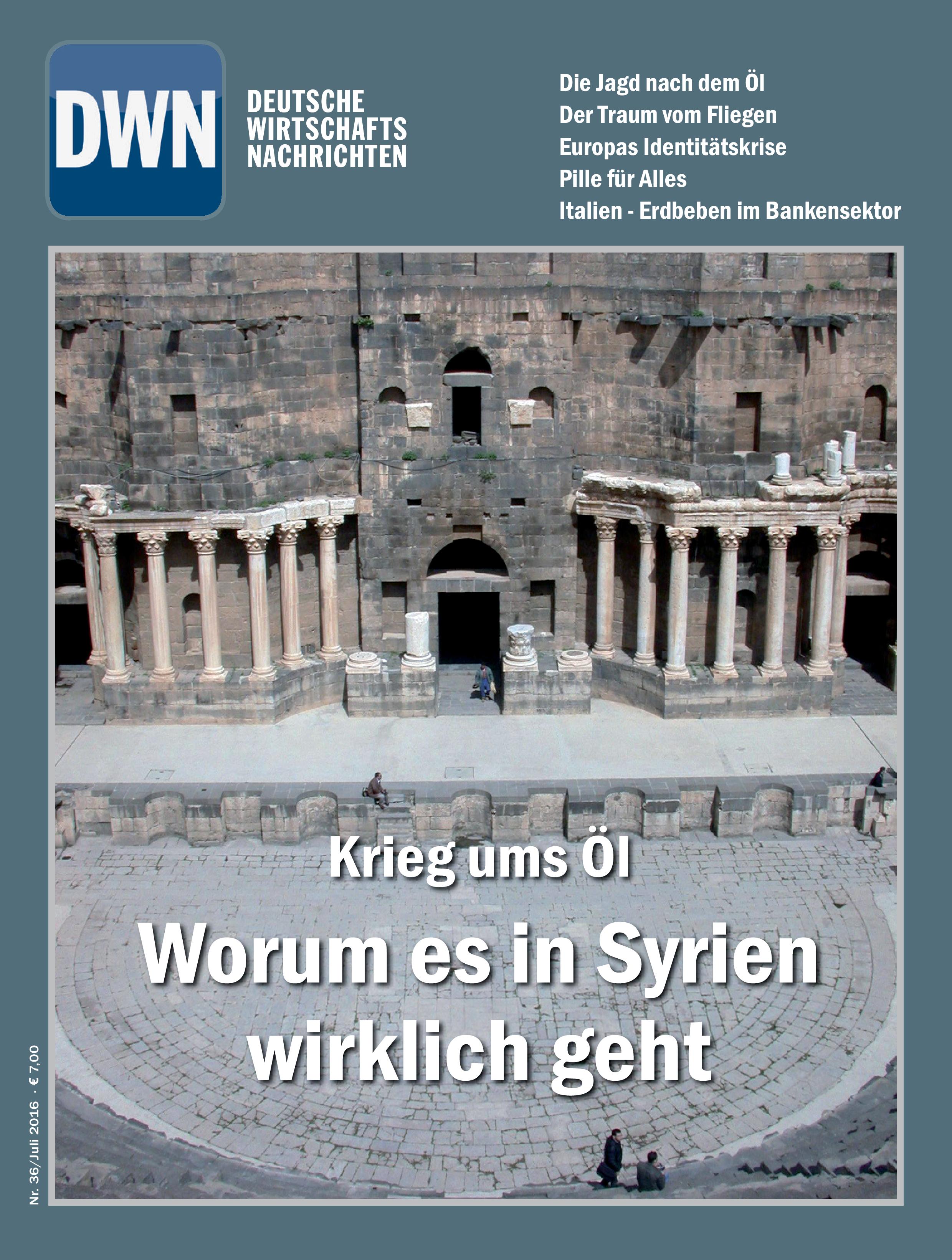 Krieg ums Öl:Worum es in Syrien wirklich geht, Juli 2016