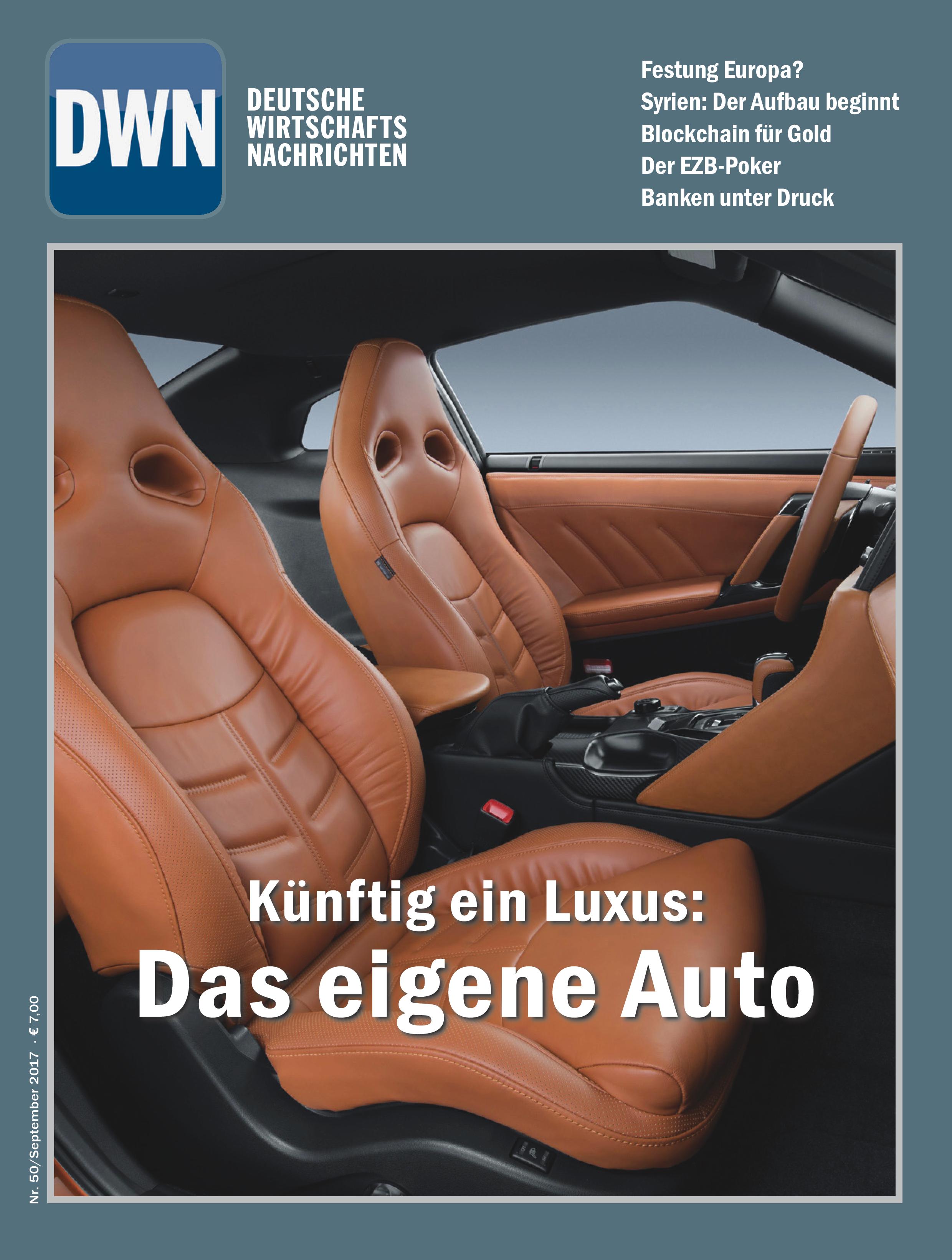 Künftig ein Luxus: Das eigene Auto, September 2017