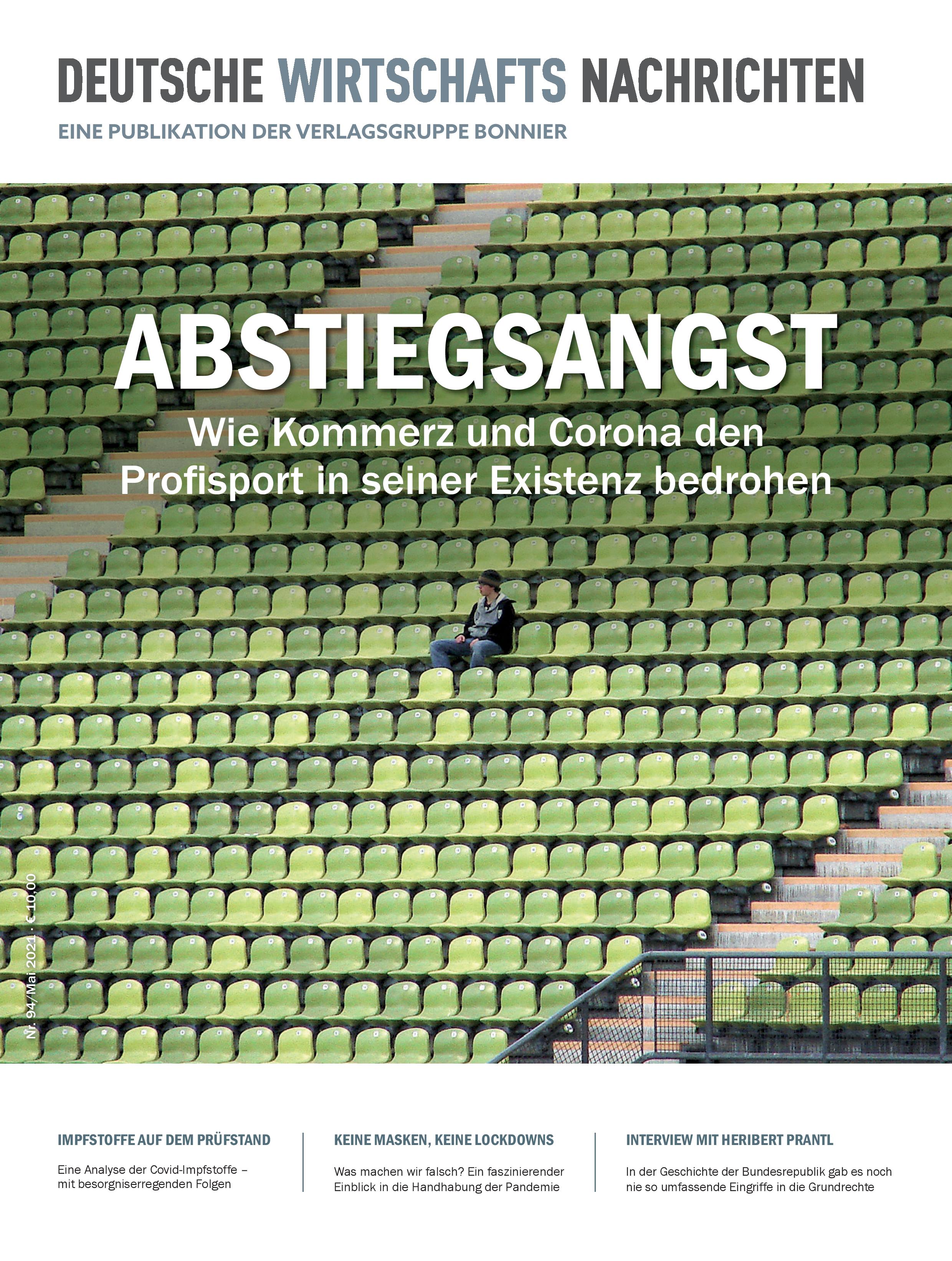 Abstiegsangst: Wie Kommerz und Corona den Profisport in seiner Existenz bedrohen, Mai 2021