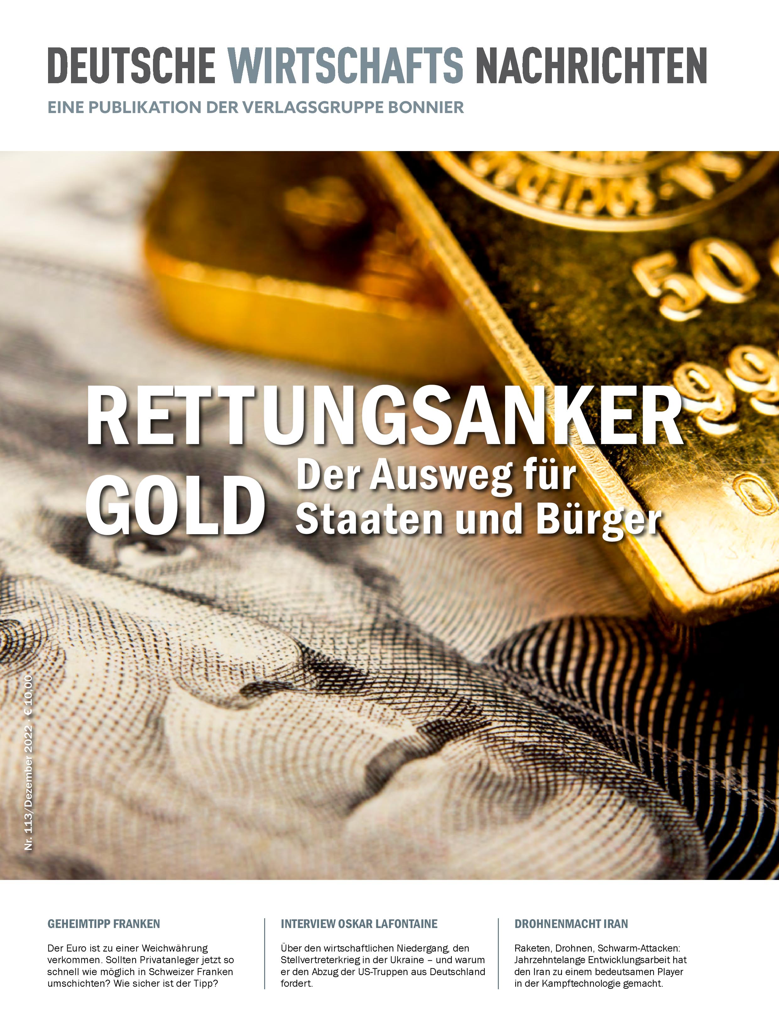 Rettungsanker Gold: der Ausweg für Staaten und Bürger, Dezember 2022