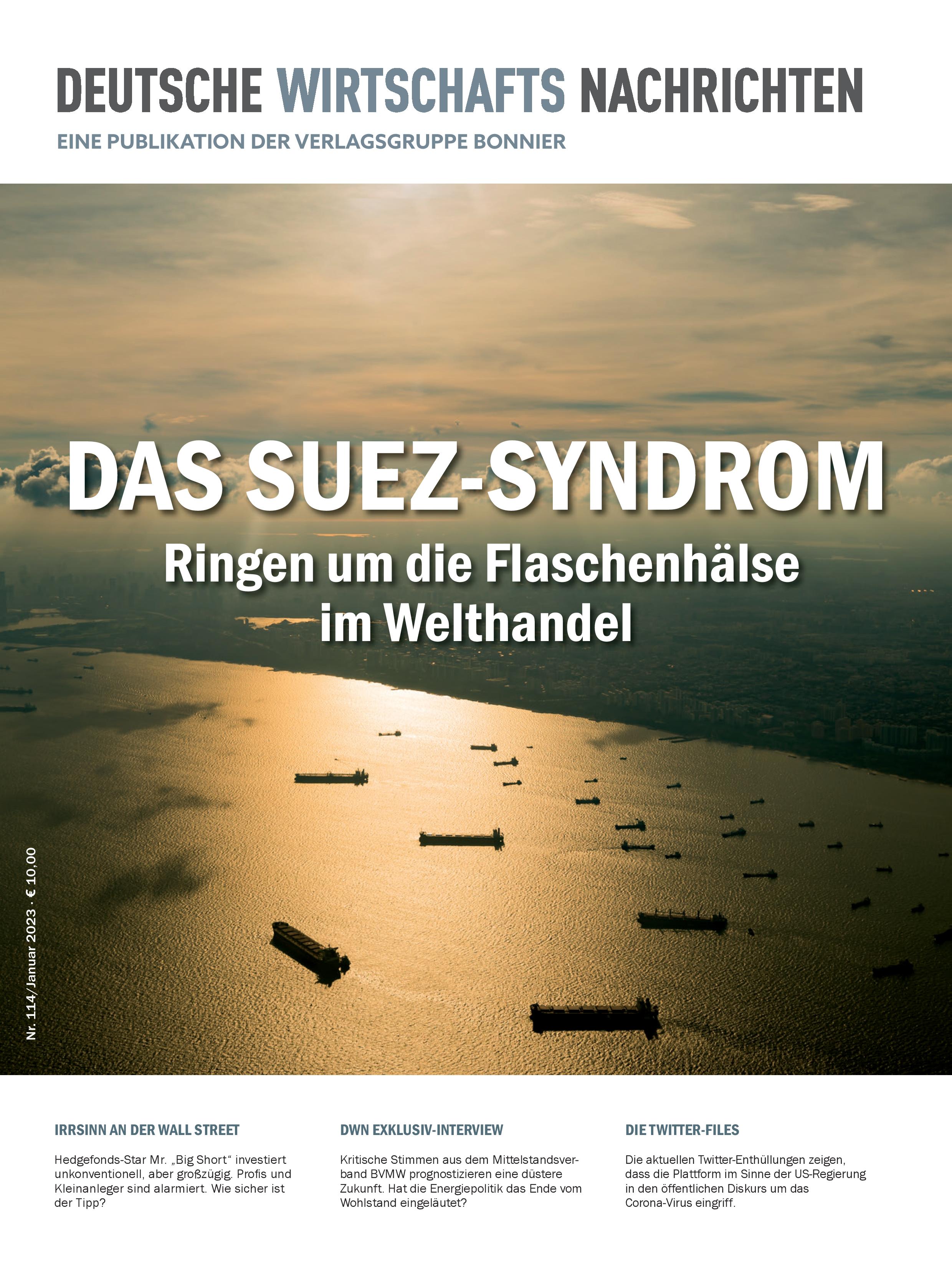 Das Suez-Syndrom: Ringen um die Flaschenhälse im Welthandel, Januar 2023