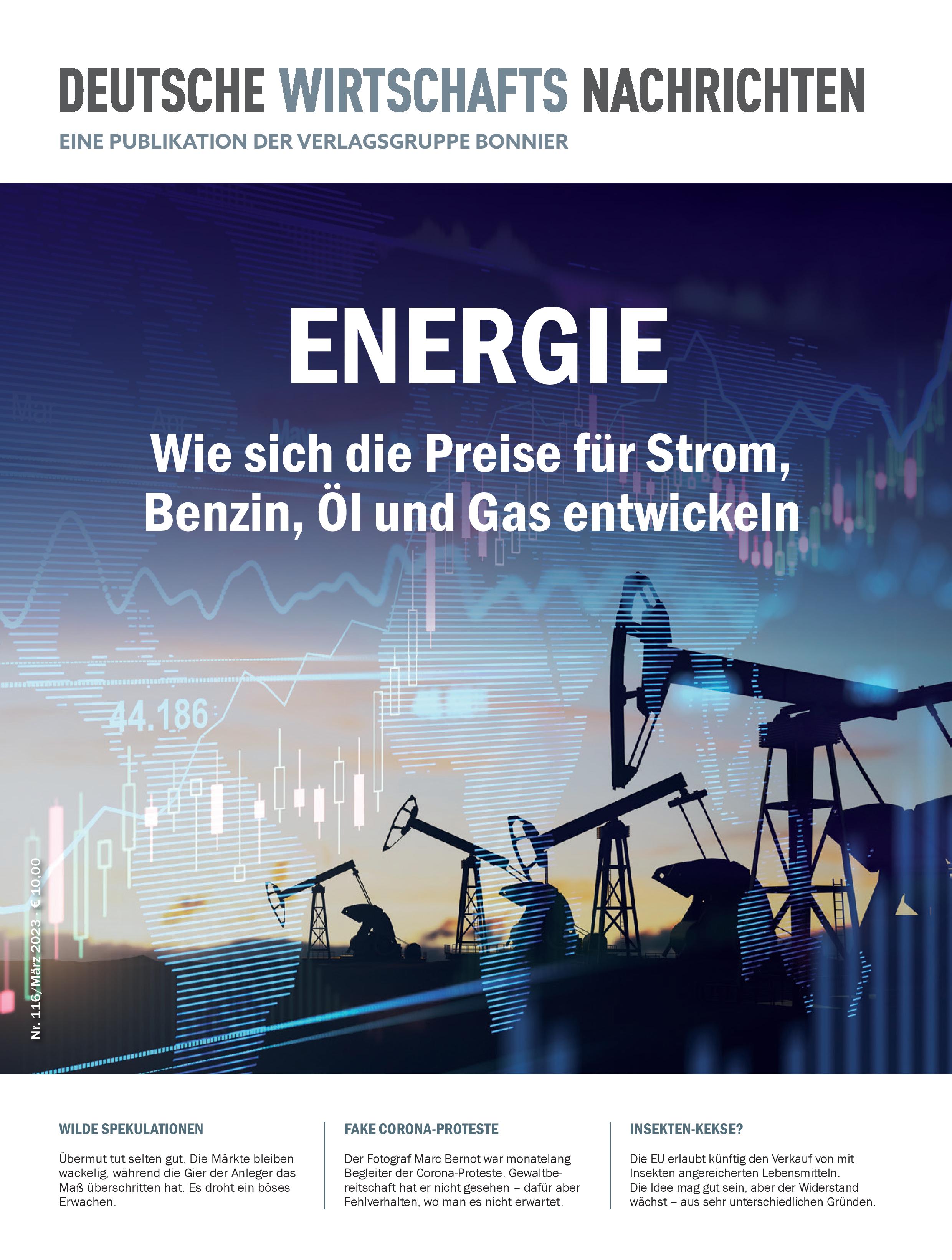 Energie: Wie sich die Preise für Strom, Benzin, Öl und Gas entwickeln, März 2023