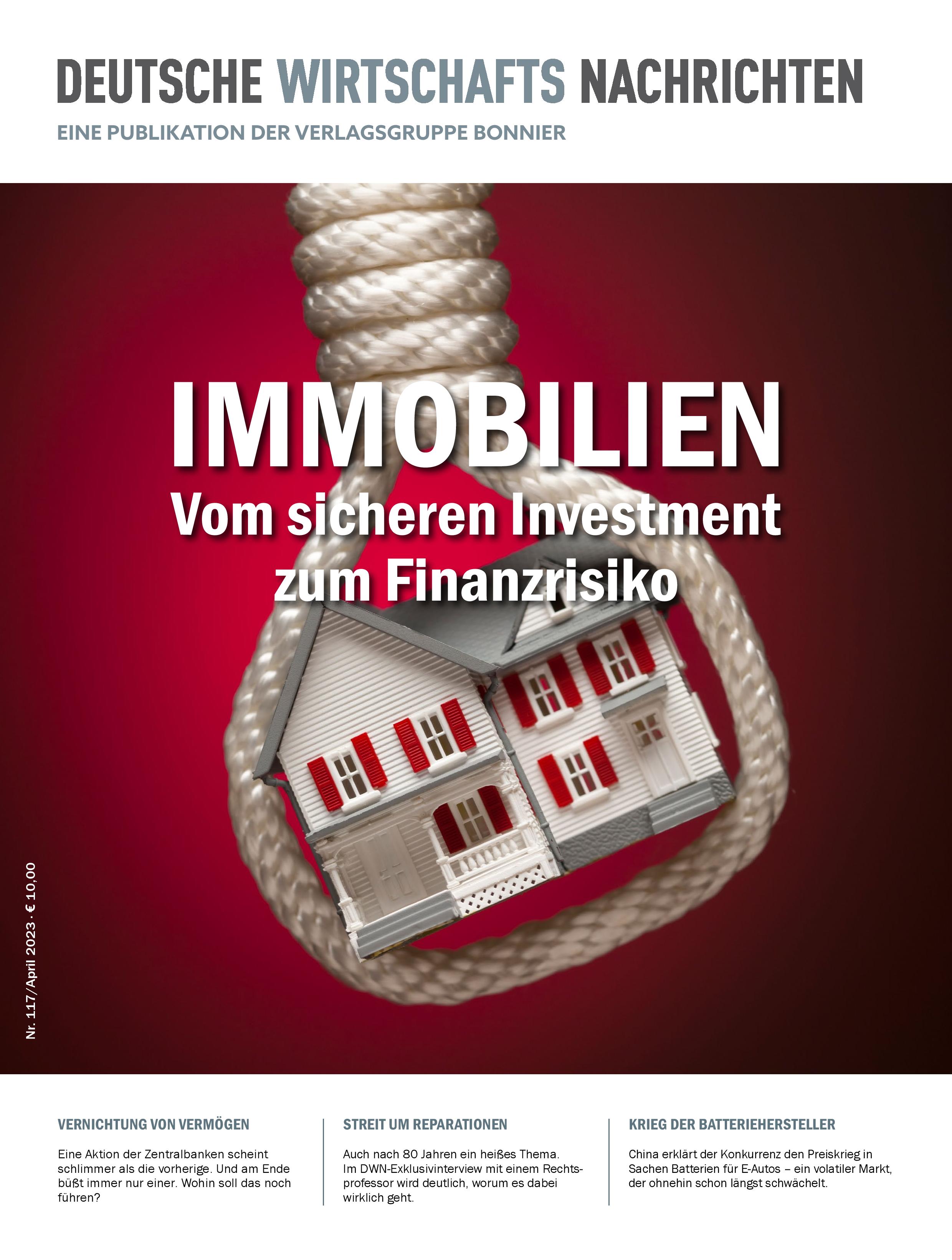 Immobilien: vom sicheren Investment zum Finanzrisiko, April 2023