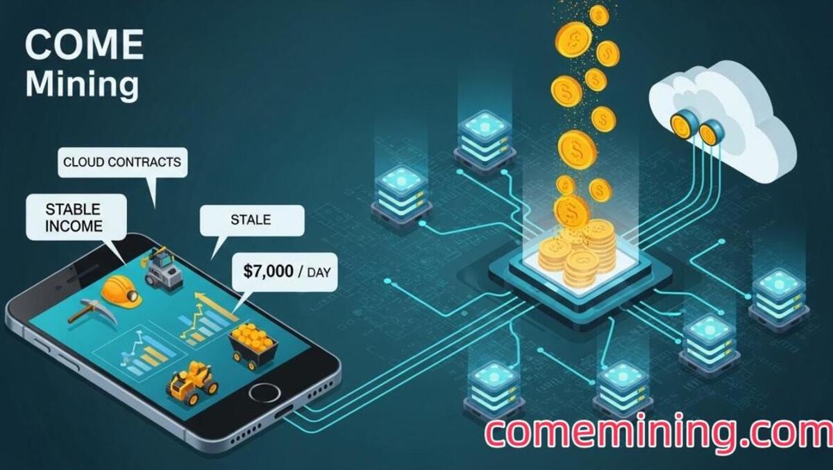 COME Mining: Mit Cloud-Verträgen auf Smartphones schürfen und ein stabiles Einkommen von 7.000 US-Dollar pro Tag erzielen?