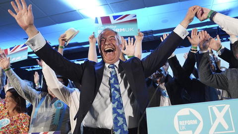 Kommunalwahlen in Grossbritannien: Nigel Farage und seine Reform UK Partei siegen in Starmers Wahlkreis 