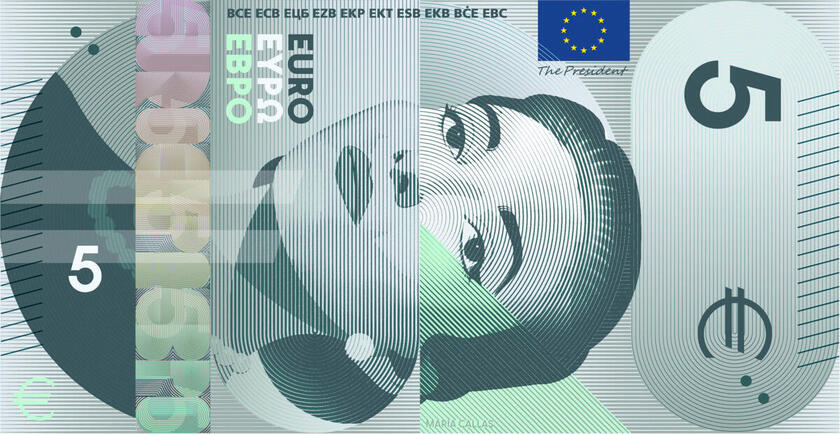 This image is part of design proposal G, created by Rubio & del Amo and Cruz más Cruz, and has been shortlisted by the ECB as a potential design for the third euro banknote series. An independent jury selected it as part of a design contest run by the ECB