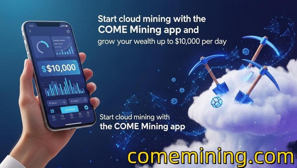 Beginnen Sie mit dem Cloud-Mining mit der COME Mining-App und steigern Sie Ihr Vermögen auf bis zu 10.000 US-Dollar pro Tag