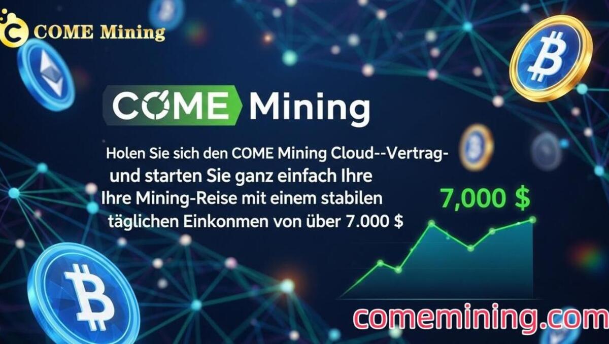 Schnappen Sie sich den COME Mining Cloud-Mining-Vertrag und starten Sie Ihre Mining-Reise ganz einfach mit einem stabilen Tageseinkommen von über 7.000 $