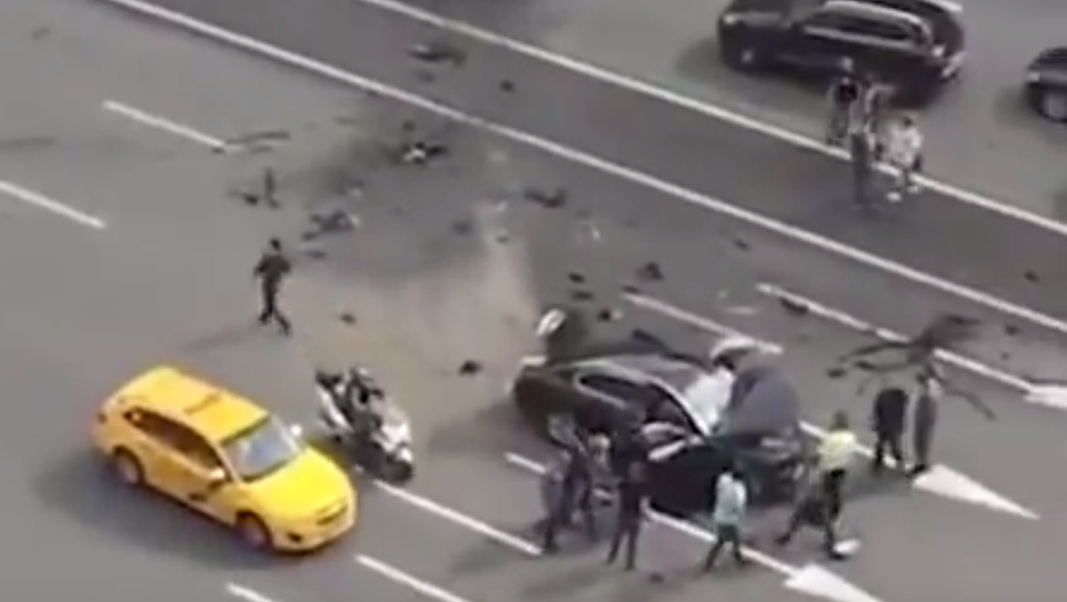 Schwerer Auto-Unfall von Putins offizieller Dienst-Limousine