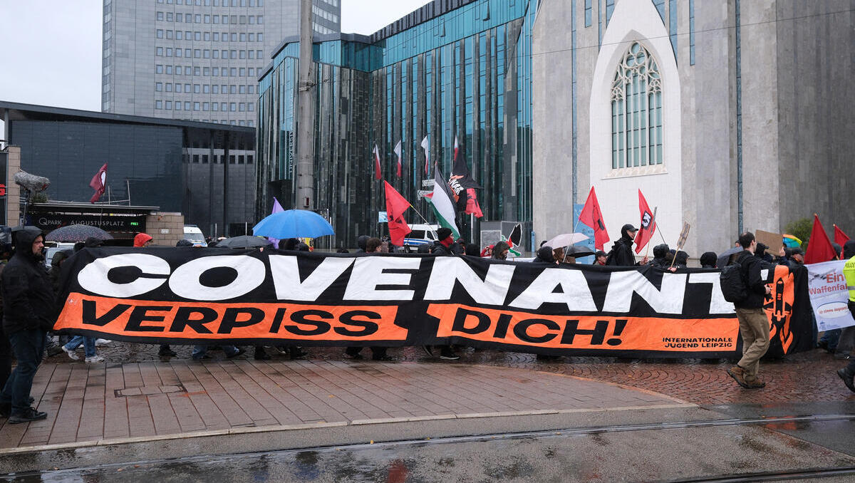 US-Rüstungsfirma Covenant: Protest gegen Marschflugkörper-Produktion ab 2027 in Leipzig 
