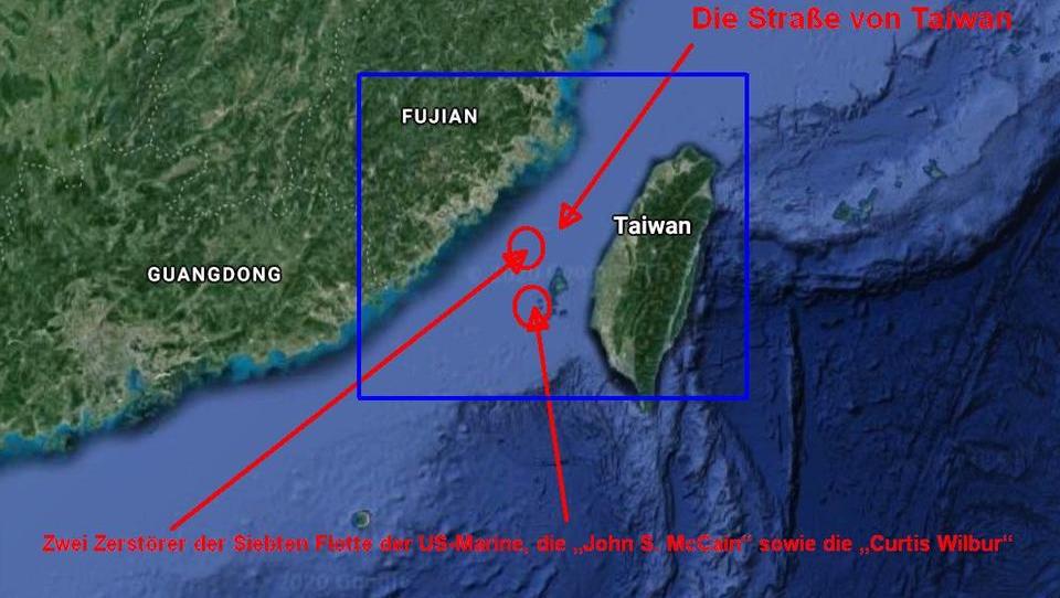 DWN AKTUELL: US-Zerstörer fahren durch die Straße von Taiwan, China droht mit 