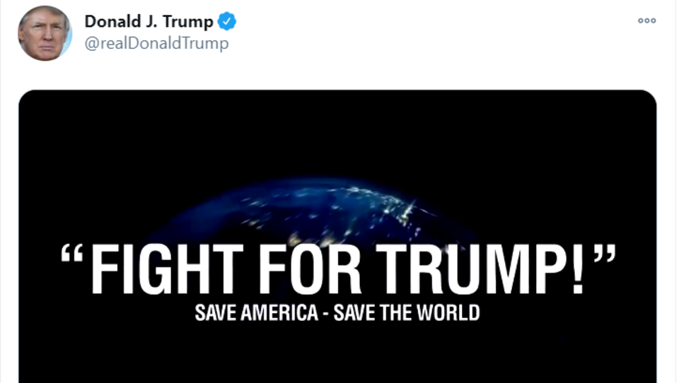 „Fight for Trump“: US-Präsident ruft Völker mit heroischem Video zum Widerstand auf