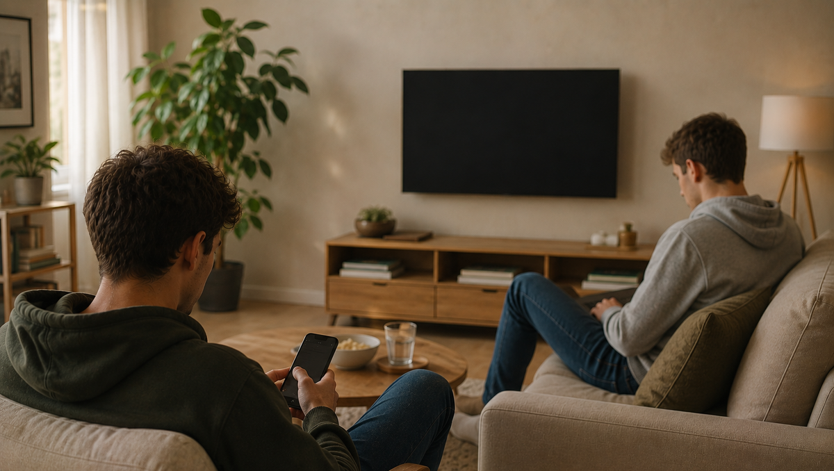 Junge Männer kehren dem klassischen Fernsehen den Rücken