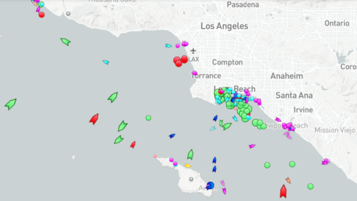 Über 100 Containerschiffe: Die Total-Blockade vor der Küste Kaliforniens dauert an