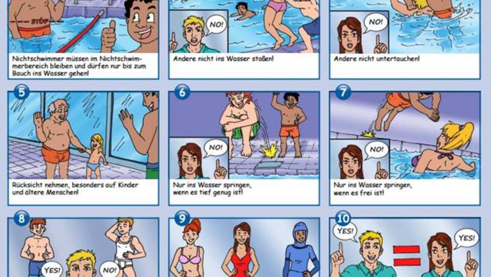 Münchner Schwimmbäder: Verhaltensregeln für Flüchtlinge